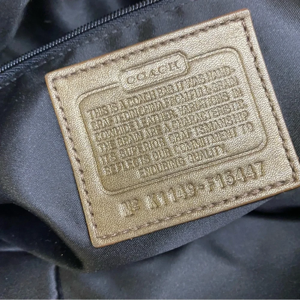 Coach Ashley Sabrina Pleated Convertible Satchel Duffle Bag Metallic